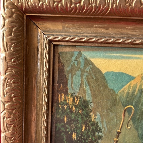 "The Lost Sheep" Print in Gold Frame - Picture 9 of 10